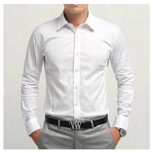 Best Quality White Formal Party Waer Shirt For Men Cotton Shirts For Men Size M L XL